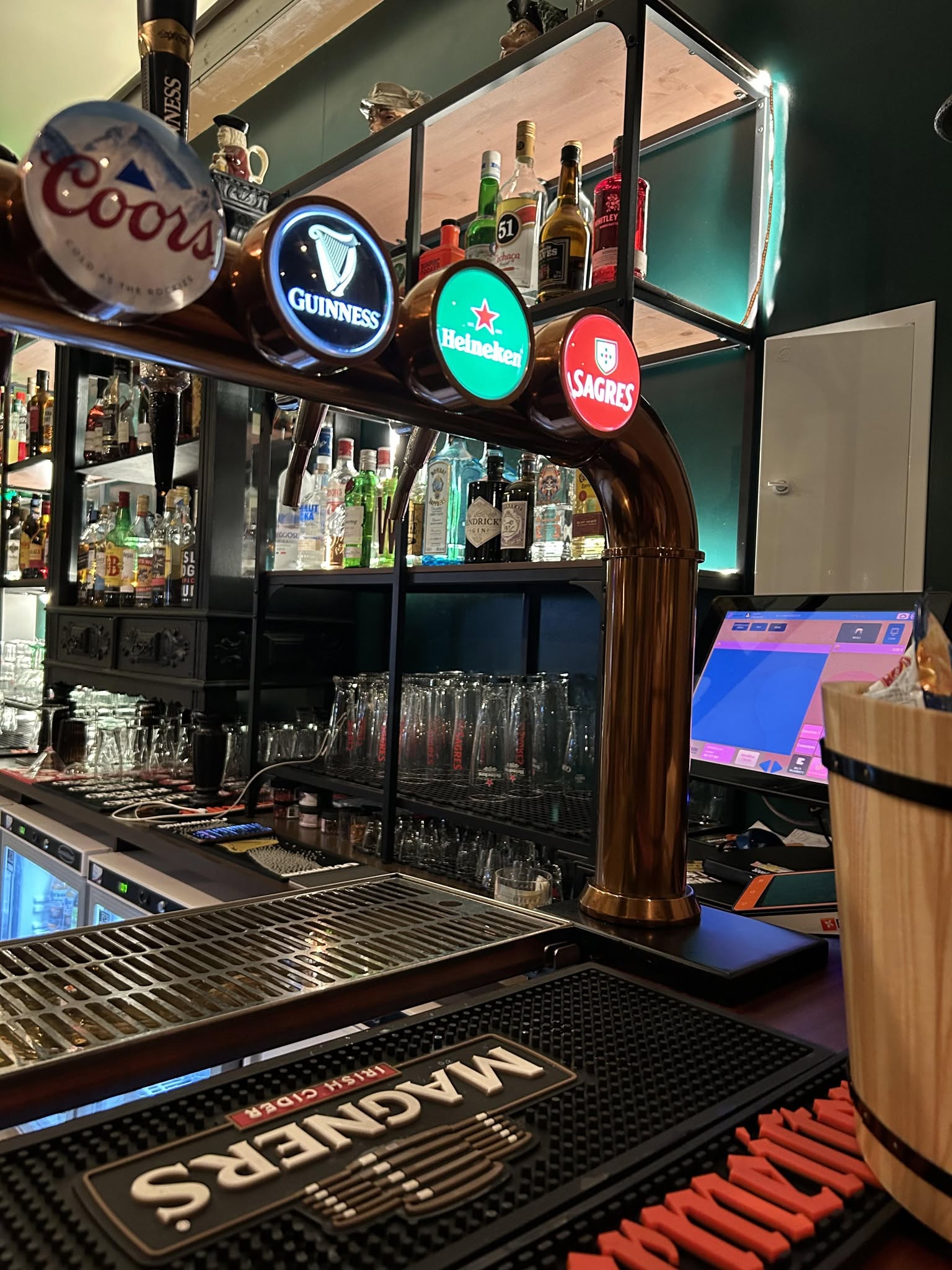 Beer taps at The Temple Corner